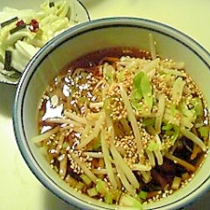 だしともやしで味わう もやしとねぎの温かいそうめん レシピ 作り方 By けんけん00 楽天レシピ